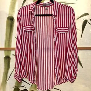 Striped Long Sleeve Button Down Shirt